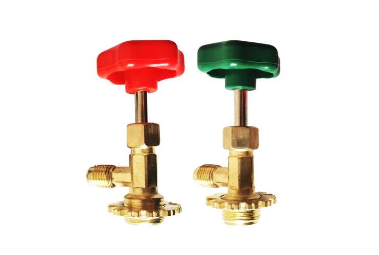 空調(diào)r22r410小罐裝冷媒開(kāi)瓶器閥加雪種制冷劑開(kāi)啟閥汽車加氟工具